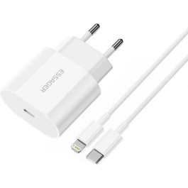   Essager Vanjane 20W Travel Charger White + Type-C to Lightning (EFJB02-XBL02-T)