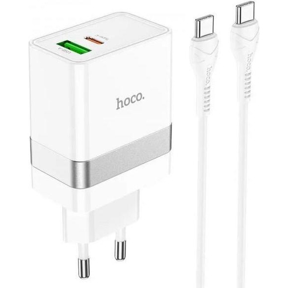 Hoco N21 Topspeed + USB Type-C to USB Type-C White - зображення 1