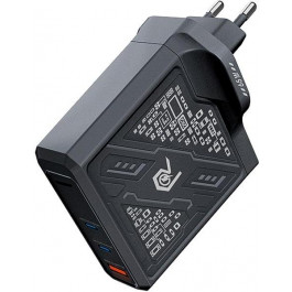   REMAX RP-U108 Mecha Warrior Series 65W GaN Black