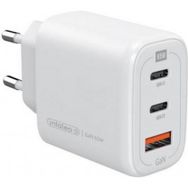   Intaleo 65W 2USB-C PD+USB-A QC 3.0 white (1283126559525)