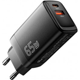   Essager Ruiy 65W 1xUSB-A, 1xUSB-C Black (ECTAC-RYB01-Z)