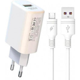   XO L85 18W White Micro-USB cable