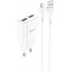 Hoco C88A Star round dual port + MicroUSB White - зображення 3