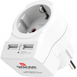   SKROSS Europe to Europe Wall Charger 2xUSB-A, 2.4A White