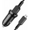 Borofone BZ18 single port QC3.0 car charger set Micro Black (BZ18MB) - зображення 2