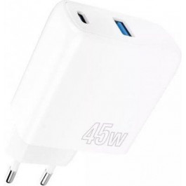   Proove 45W  USB-C+USB Silicone White (WCSP45110002)