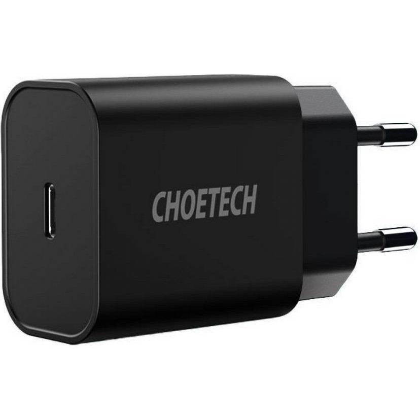 Choetech Q5004 20W USB-C PD Wall Charger Black (Q5004-EU-BK) - зображення 1