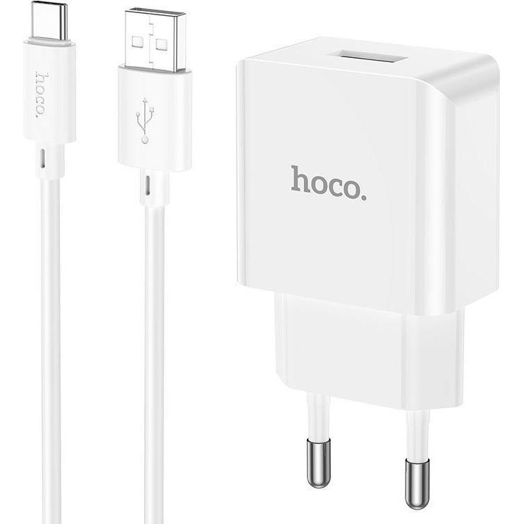 Hoco C106A Leisure + USB Type-C White - зображення 1