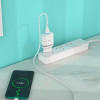 Hoco C12Q Smart QC3.0 + USB Type-C White - зображення 6