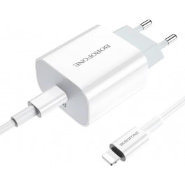   Borofone BA38A Speedy White Type-C to Lightning cable