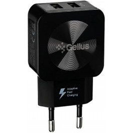   Gelius GU-HC02 USB Wall Charger 2xUSB Ultra Prime 2.1A Black (74893)