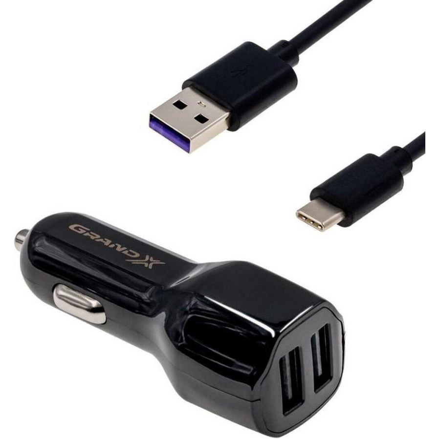 Grand-X CH-26TC 2xUSB 2.1 A 12-24 В + USB Type-C - зображення 1