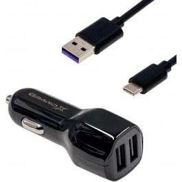   Grand-X CH-26TC 2xUSB 2.1 A 12-24 В + USB Type-C