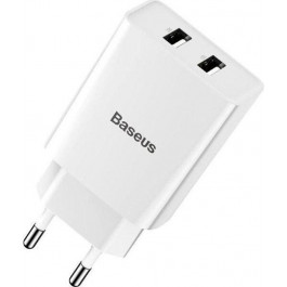   Baseus Speed Mini Dual U Charger 10.5W White (CCFS-R02)