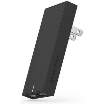 NATIVE UNION Smart Charger 2 USB Fabric Slate (SMART-2-GRY-FB-INT) - зображення 1