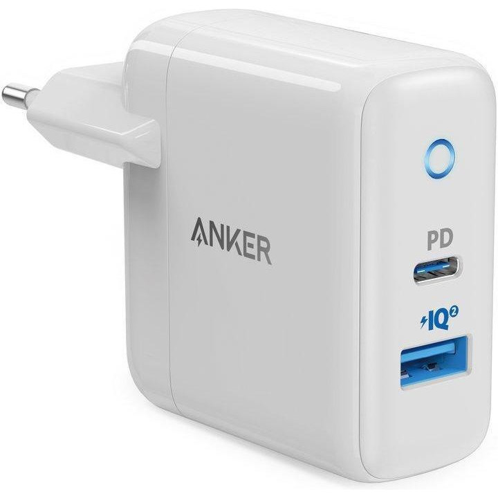 Anker PowerPort PD+ USB 33W Wall Charger 2 White (A2626GD1) - зображення 1