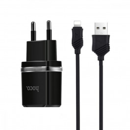   Hoco C12 2.4A 2USB Lightning Black