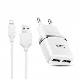   Hoco C12 2.4A 2USB Lightning White