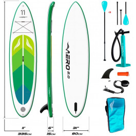 AERO Надувна SUP дошка  Board 2.0 (335х15х80см) 11 Green Leaf