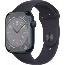   Apple Watch Series 8 GPS 41mm Midnight Aluminum Case w. Midnight Sport Band - Size M/L (MNU83)