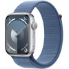 Apple Watch Series 9 GPS + Cellular 41mm Silver Alu. Case w. Winter Blue Sport Loop (MRHX3) - зображення 1