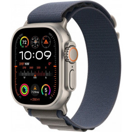   Apple Watch Ultra 2 GPS + Cellular 49mm Titanium Case with Blue Alpine Loop - Large (MREQ3/MRFD3)