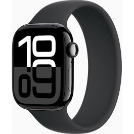   Apple Watch Series 10 GPS 42mm Jet Black Aluminum Case w. Black Solo Loop Size 6 (MWWX3+MY7V3)