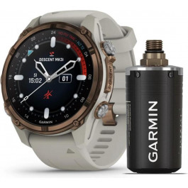   Garmin Descent Mk3i – 43 mm Bronze PVD Titanium w. French Gray S. Band and Descent T2 (BNDL-DMK3-43TFDT2)