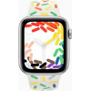 Apple Watch SE 2 GPS 44mm Silver Aluminum Case with Pride Edition Sport Band - M/L (MNLD3+MRTP3) - зображення 3