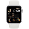 Apple Watch SE 2 GPS 44mm Silver Aluminum Case with White Sport Band - M/L (MNTJ3) - зображення 2