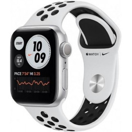   Apple Watch Nike Series 6 GPS 40mm Silver Aluminum Case w. Pure Platinum/Black Nike Sport B. (M00T3)