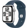 Apple Watch SE 2 GPS + Cellular 44mm Silver Aluminum Case w. Storm Blue Sport Band - S/M (MRHE3) - зображення 1