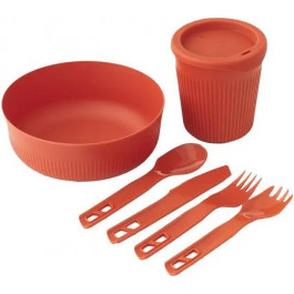   Sea to Summit Passage Dinnerware Set, 1P, 6 Piece, Spicy Orange (STS ACK037051-120816)