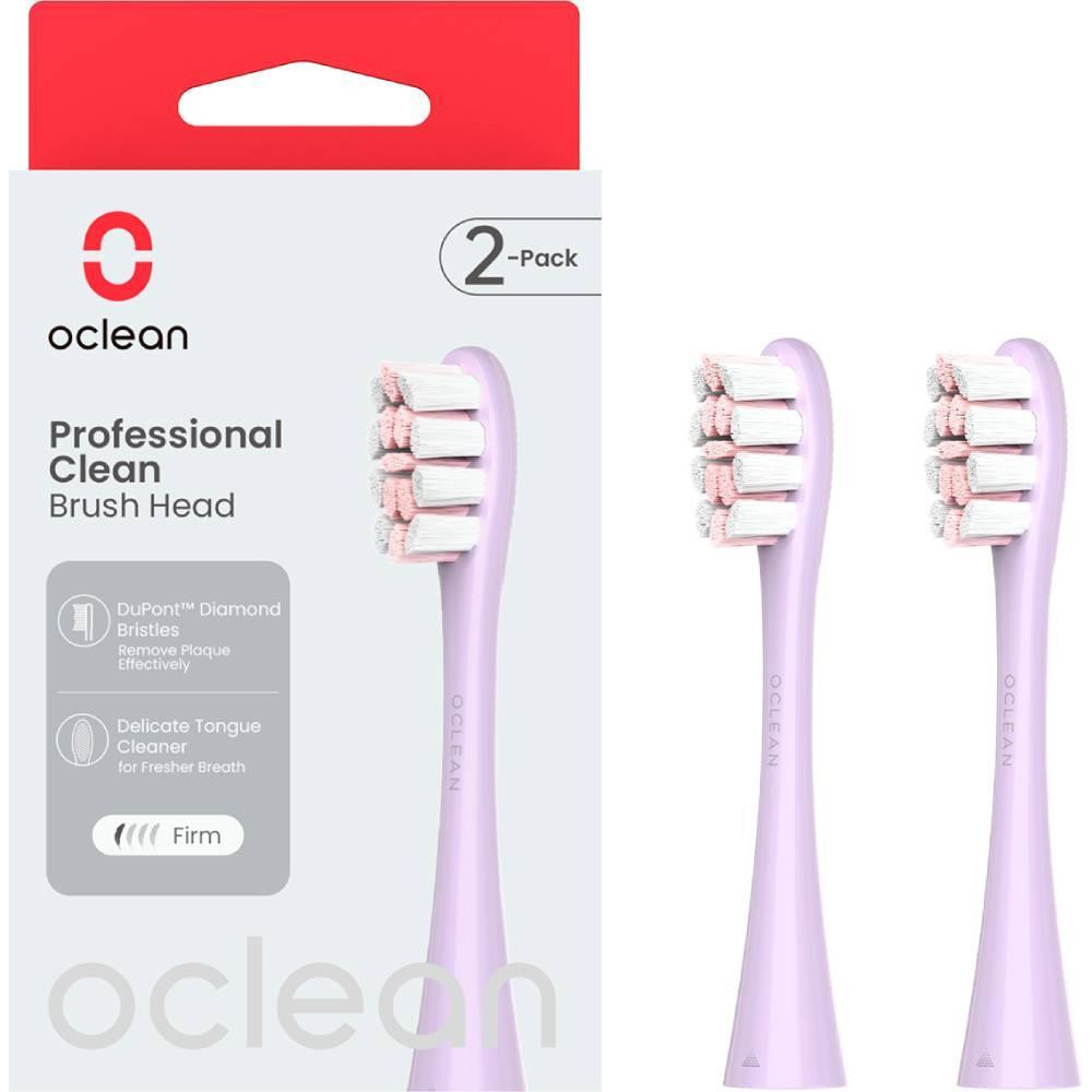 Oclean Brush Head Professional Clean 2-pack Purple (6970810554151) - зображення 1