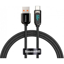   Baseus Display Fast Charging Data Cable USB to Type-C 66W 1m Black (CASX020001)