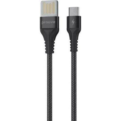 Proove USB to microUSB Double Way Weft 1m Black (CCDW20001301) - зображення 1