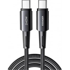   Essager Sunset Fast Charging Cable Type-C to Type-C 240W 2m Dark Gray (EXCTT3-CGA0G-P)