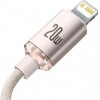 Baseus Crystal Shine Series Fast Charging Data Cable Type-C to Lightning 20W 2m Pink (CAJY001404) - зображення 4