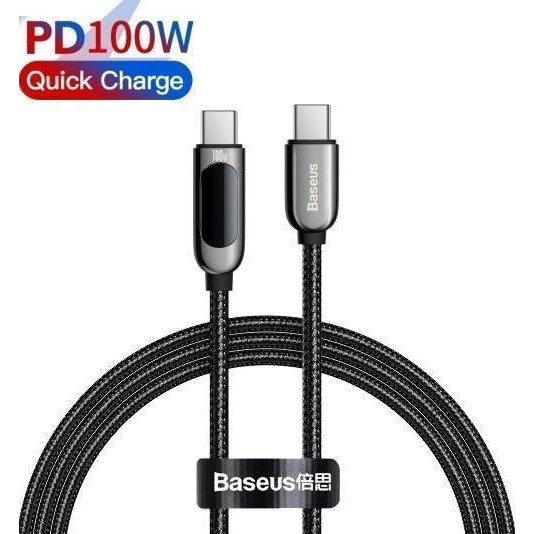 Baseus Display Fast Charging Type-C to Type-C 2m Black (CATSK-C01) - зображення 1