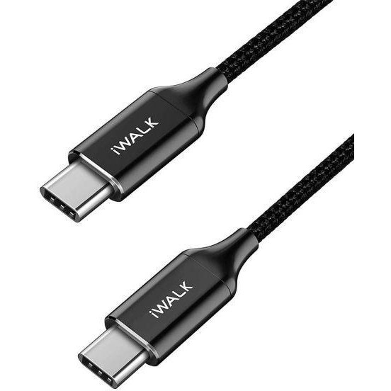 IWALK Cable USB-C to USB-C 1.8m Black (CSB009) - зображення 1