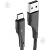 Essager Rousseau Fast Charging Cable 3A USB-A to Type-C 0.25м Black (EXCT-LSB01) - зображення 1