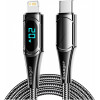 Essager LED Digital Display Fast Charging Data Cable 20W USB Type-C  to Lightning 1m Black (EXCTL-YD01) - зображення 1