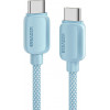 Essager Breeze 100W Fast Charging Cable Type-C to Type-C 2m Blue (EXCTT1-WLA03-P) - зображення 1