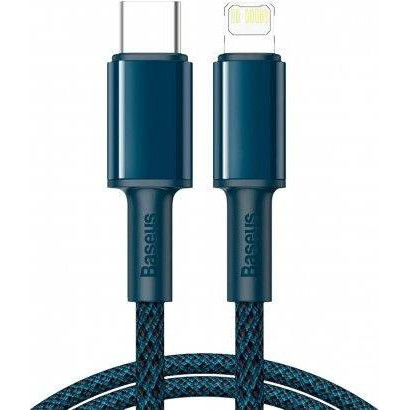 Baseus USB-C to Lightning PD High Density Braided 20W 2m Blue (CATLGD-A03) - зображення 1