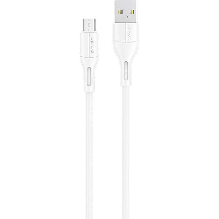 USAMS US-SJ502 U68 Micro Charging & Data Cable 1m White (SJ502USB02) - зображення 1