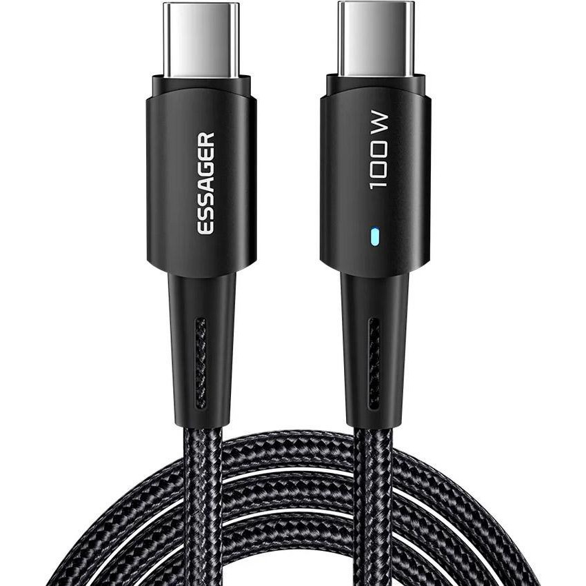 Essager Sunset USB Type-C to USB Type-C 100W 2m Black (EXCTT1-CGA01) - зображення 1