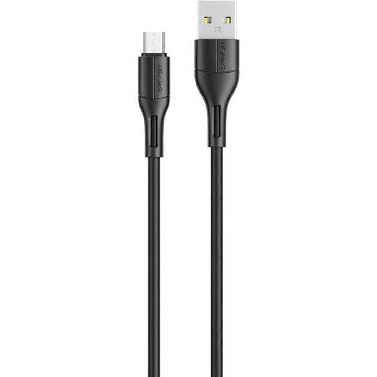 USAMS USB to Micro USB U68 Charging 1m Black (SJ502USB01) - зображення 1