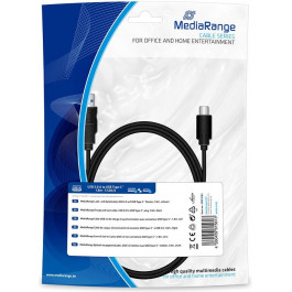   MediaRange USB 3.0 Type-A to USB Type-C 1.8m Black (MRCS182)