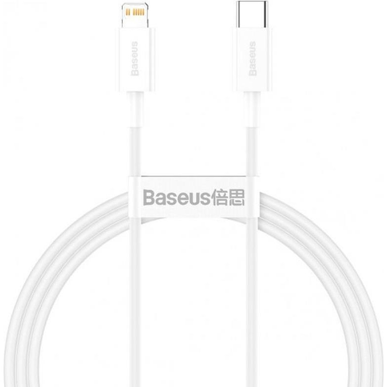 Baseus Lightning to USB Type-C Superior Series PD 1m White (CATLYS-A02) - зображення 1