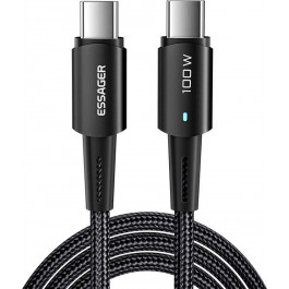   Essager Sunset 100W Charging Data Cable Type-C to Type-C 0.5м Black (EXCTT1-CGB01)